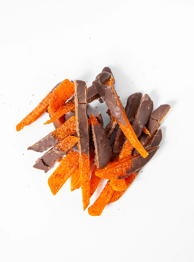 Spicy Bites Mangos enchilados cubirto con chocolate